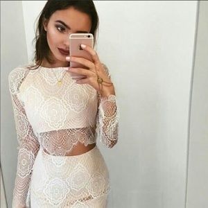 two piece lace dress